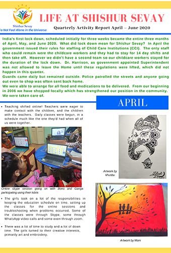 Activity Report April-June 2020 & Jan-Mar 2020 & Oct-Dec 2019 &